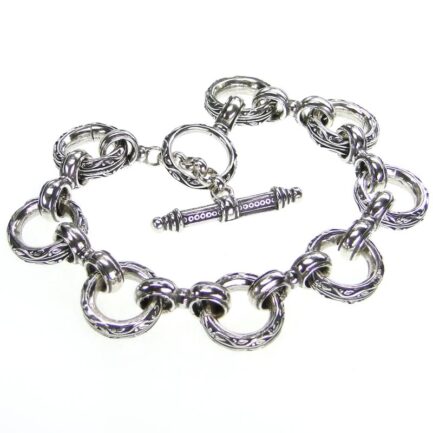 Silver Bracelet with Byzantine Circle Links