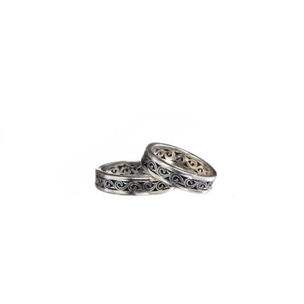 Wave Band Ring 4mm for Men’s in Sterling Silver 925
