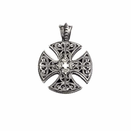 Maltese Men’s Cross Pendant in Sterling Silver 925