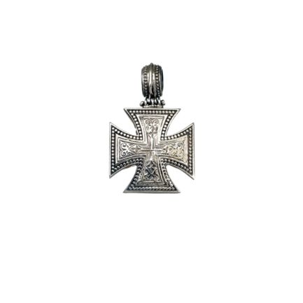 Maltese Men’s Cross Pendant in Sterling Silver 925