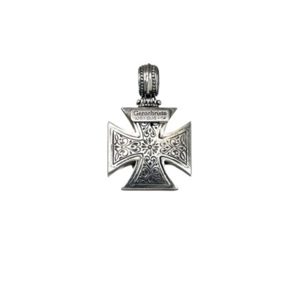 Maltese Men’s Cross Pendant in Sterling Silver 925