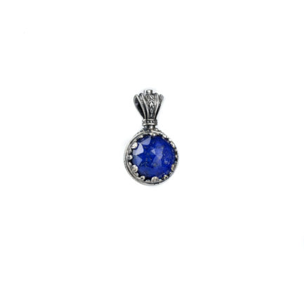 Round Color Pendant in Sterling Silver 925