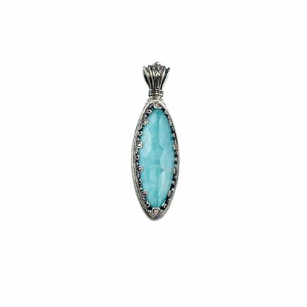 Navette Color Pendant in Sterling Silver 925