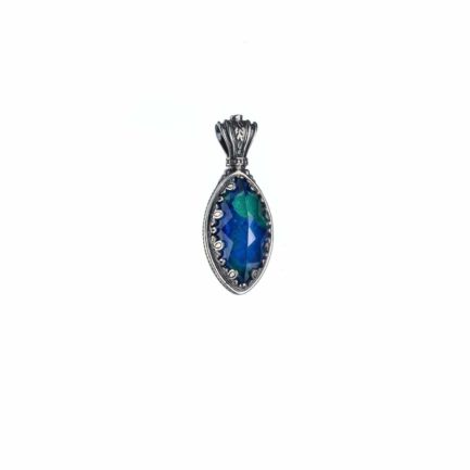 Navette Color Pendant in Sterling Silver 925
