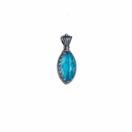 Navette Color Pendant in Sterling Silver 925