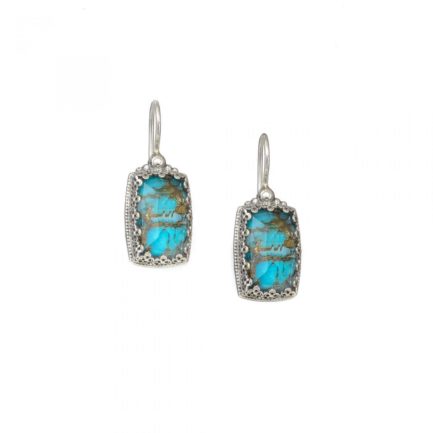 Colors Rectangular Earrings in Sterling Silver 925 for Women’s