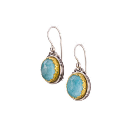 Colors Oval Small Earrings Sterling Silver 925 with Gold plated parts for Women’s