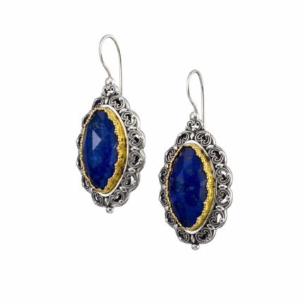 Colors Navette Earrings Sterling Silver 925 with Gold plated parts for Women’s