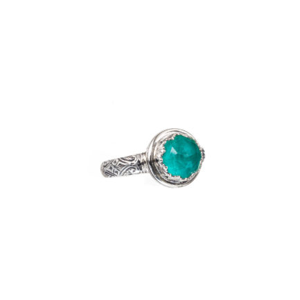 Color Round Ring in Sterling Silver 925