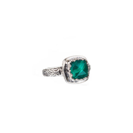 Color Square Ring in Sterling Silver 925