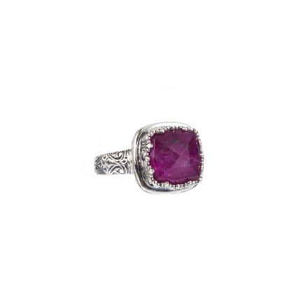 Color Square Ring in Sterling Silver 925