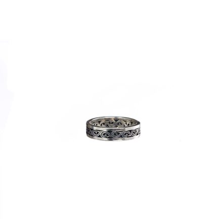 Wave Band Ring 4mm for Men’s in Sterling Silver 925