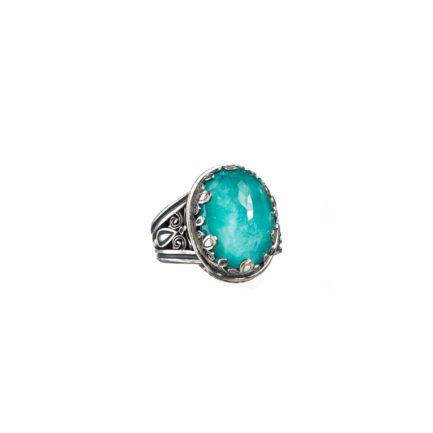 Oval Color Ring in Sterling Silver 925