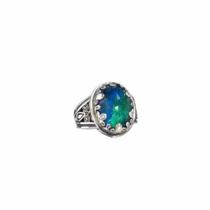Oval Color Ring in Sterling Silver 925