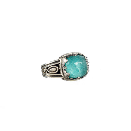 Color Square Ring in Sterling Silver 925