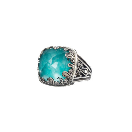 Color Square Ring in Sterling Silver 925