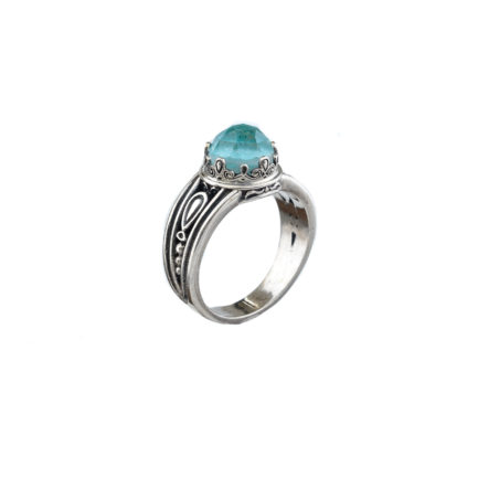 Color Round Ring in Sterling Silver 925