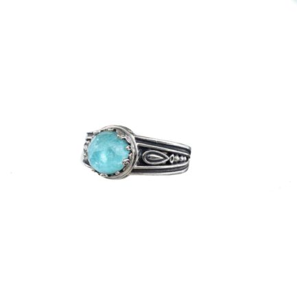 Color Round Ring in Sterling Silver 925