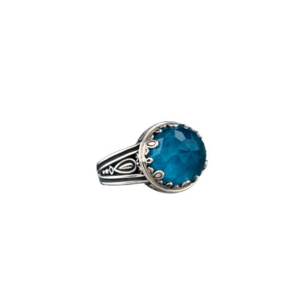 Color Round Ring in Sterling Silver 925