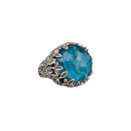 Cyclamen Ring Round Color in Sterling Silver 925