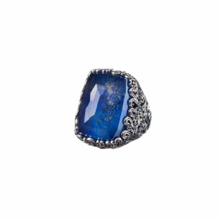 Rectangular Color Ring in Sterling Silver 925