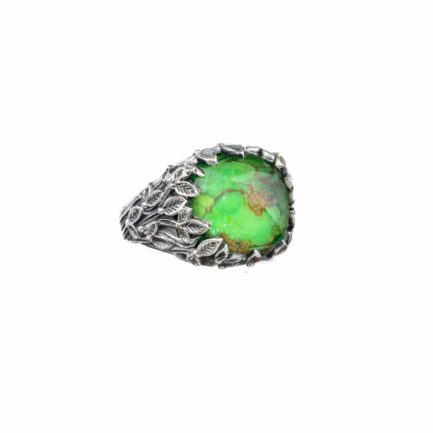 Cyclamen Ring Square Color in Sterling Silver 925