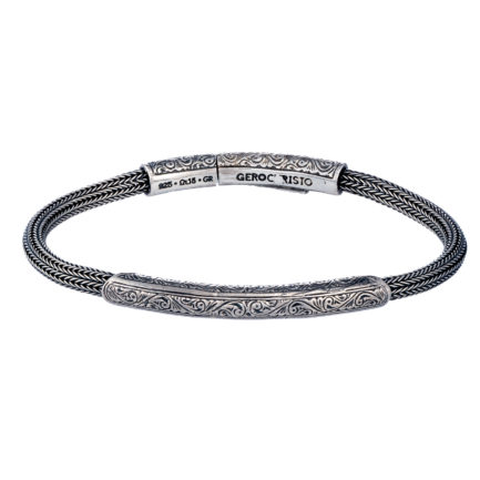 Men’s Bracelet Braided Handmade Chain 925 Sterling Silver