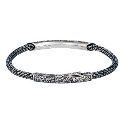Men’s Bracelet Braided Handmade Chain 925 Sterling Silver