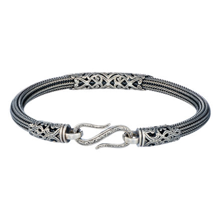 Men’s Braided Bracelet Handmade Chain 925 Sterling Silver 5mm
