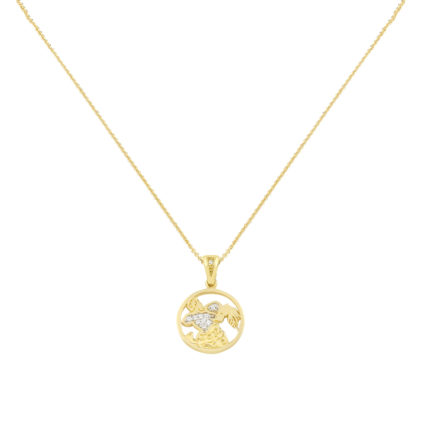 Aquarius Zodiac Gold sign Necklace Charms k14