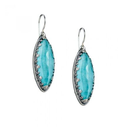 Navette Color Earrings in Silver 925