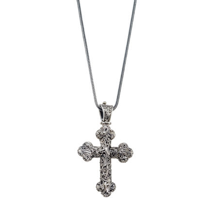 Men’s Byzantine Cross Pendant in Sterling Silver 925