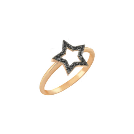 Star Shape ring for girls k14 Yellow Gold