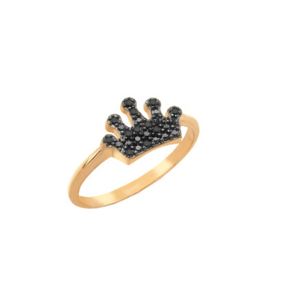 Princess Tiara Ring in Zircon for Girls k14 Yellow Gold