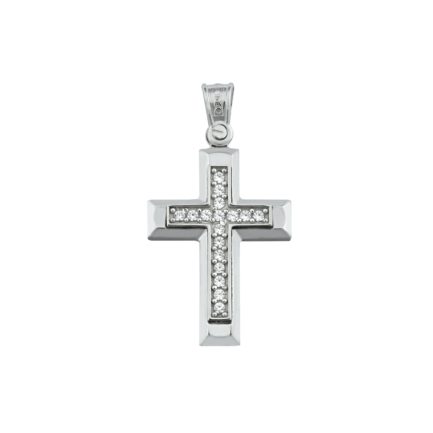 Classic 14k Yellow and White Gold Baptism Crosses for Girls and Women’s