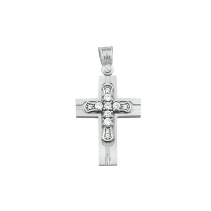 Classic 14k Yellow and White Gold Baptism Crosses for Girls and Women’s