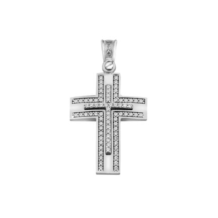 Classic 14k Yellow and White Gold Baptism Crosses for Girls and Women’s