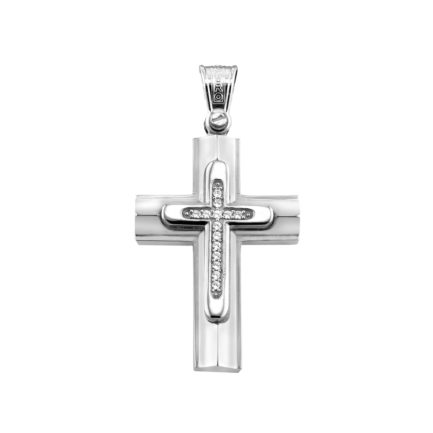 Classic 14k Yellow and White Gold Baptism Crosses for Girls and Women’s