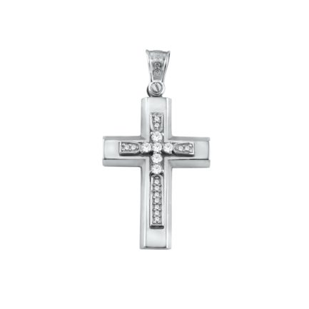 Classic 14k Yellow and White Gold Baptism Crosses for Girls and Women’s