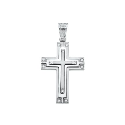 Classic 14k Yellow and White Gold Baptism Crosses for Girls and Women’s