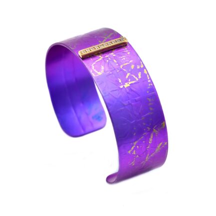 Titanium Cuff Bracelet with Silver Bar