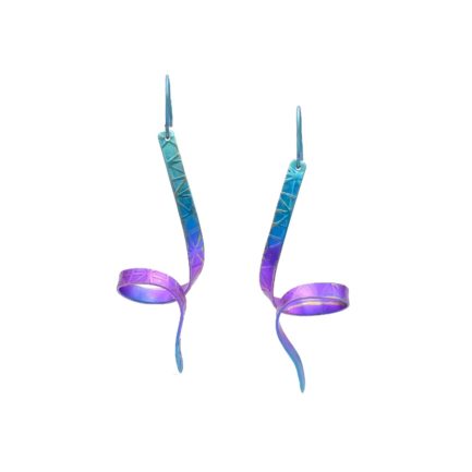 Anodized Titanium Ribbon Drop Earrings