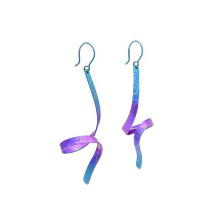 Anodized Titanium Ribbon Drop Earrings