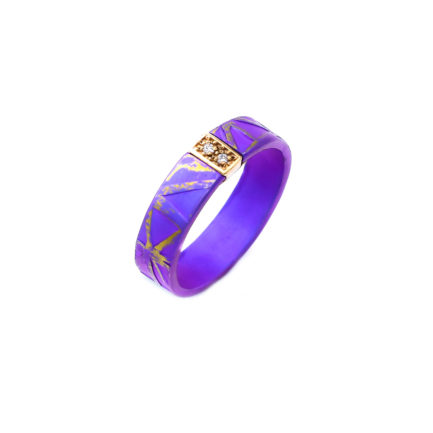 Titanium Statement Promise Ring with 2 Zircons