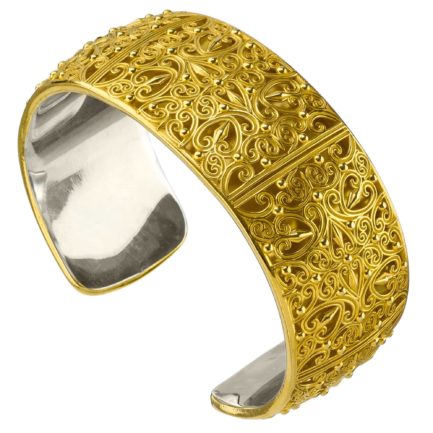 Cuff Bracelet in Gold plated Silver 925 for Women’s