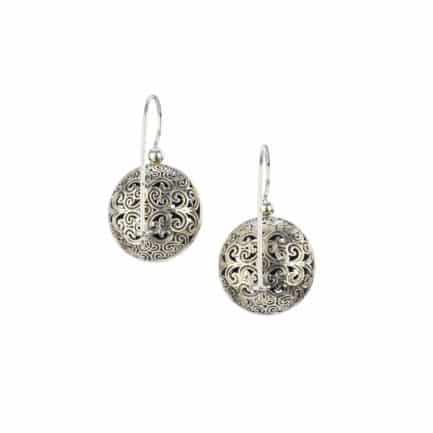 Round Earrings in oxidized silver 925