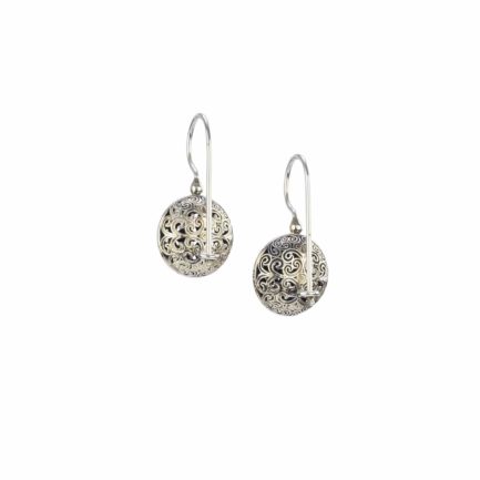 Round Earrings in oxidized silver 925
