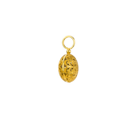 Round Pendant in Gold plated silver 925