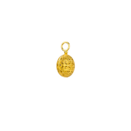 Round Earrings in Gold plated silver 925