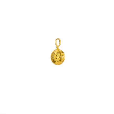 Round Pendant in Gold plated silver 925